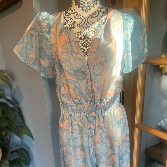 NWOT Anthropologie silk floral jumpsuit Size M - Picture 3 of 8